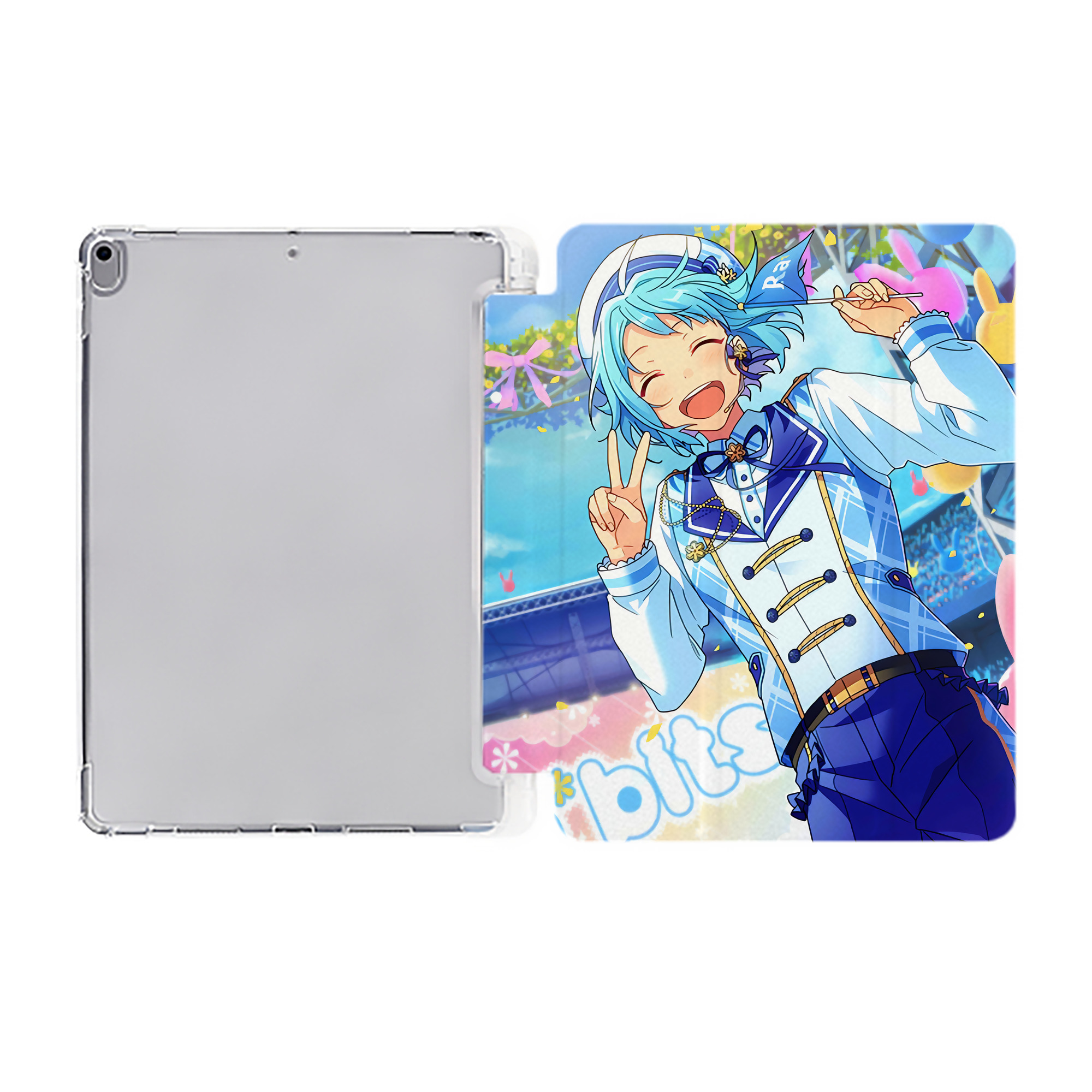 （画像用） あんさんぶるスターズ! Ensemble Stars IPad ケース ペン収納付き 三つ折りスタンド PUレザー×シリコン 対応機種9.5/10.5/10.9インチ